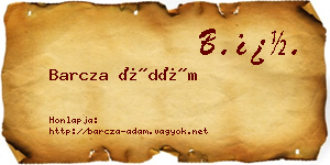 Barcza Ádám névjegykártya